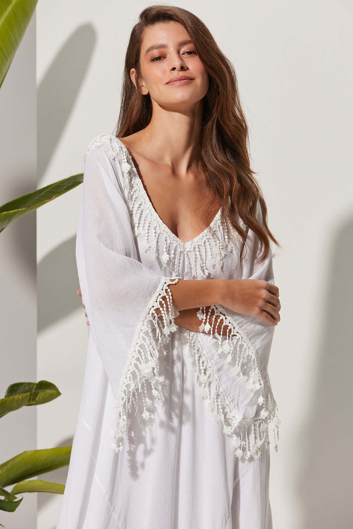 V Yaka Truvakar Bodrum Bezi  Elbise