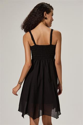 Askılı Kısa Siyah Elbise