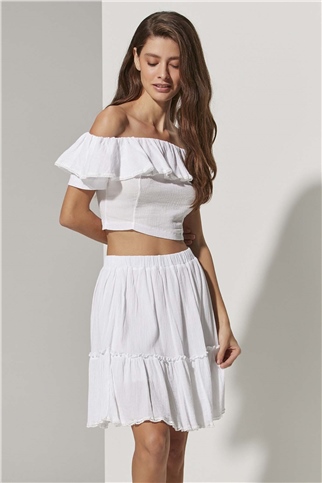 Bürümcük Şile Bezi Fırfırlı Etek