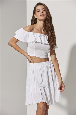 Bürümcük Şile Bezi Fırfırlı Etek