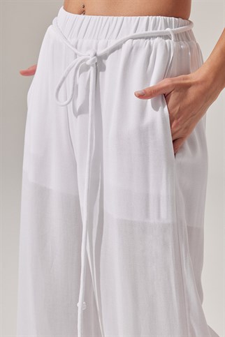 Croplu, Süzene Detaylı Pantolon Takım