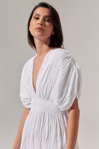 Double Face V Yaka Elbise