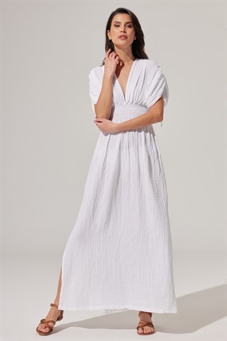 Double Face V Yaka Elbise