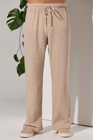 Double Face Relax Bej Unisex Pantolon