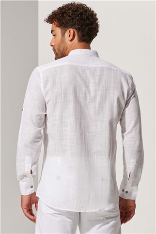 Hakim Yaka Uzun Kol Erkek Gömlek