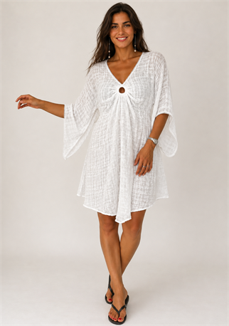 Double Face Ring Mini Dress