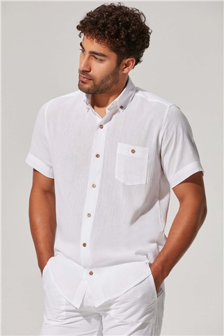 Kısa Kol Şile Bezi Erkek Gömlek