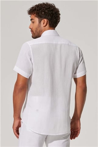 Kısa Kol Şile Bezi Erkek Gömlek