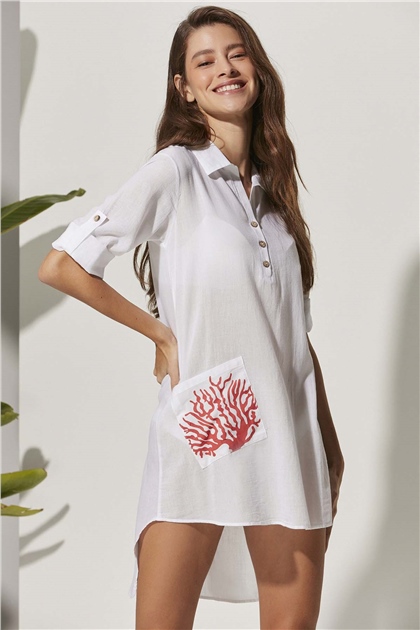 Coral Pocket Tunic