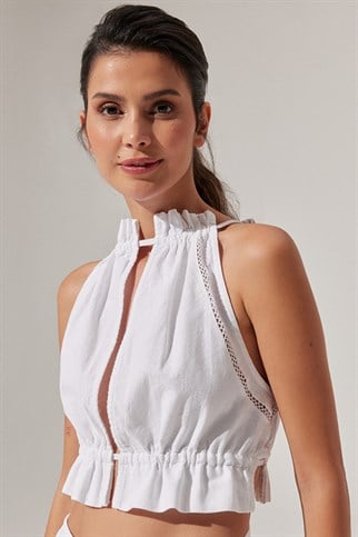 Merdiven Güpür Detaylı, Şort Takım