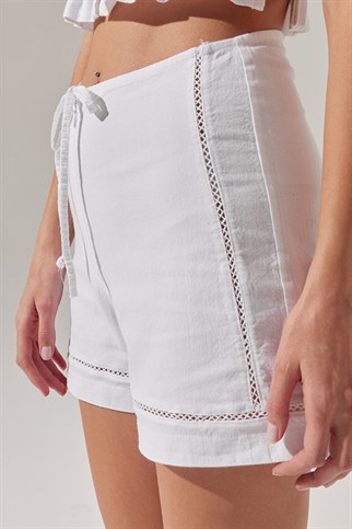 Merdiven Güpür Detaylı, Şort Takım