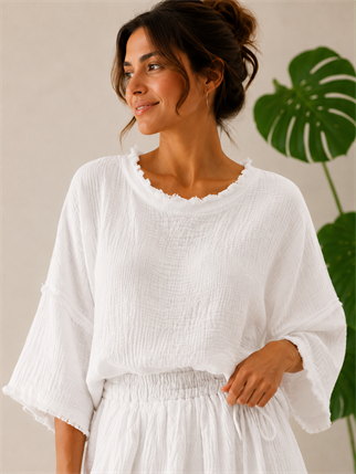 Muslin Oversize Blouse