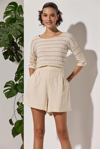 Naturel Şantuklu Şort