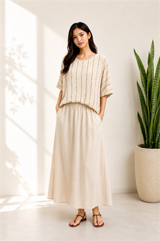 Natural Striped Blouse
