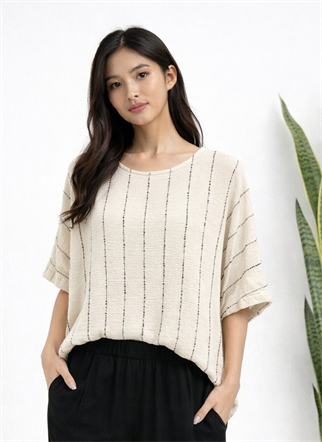 Natural Striped Blouse