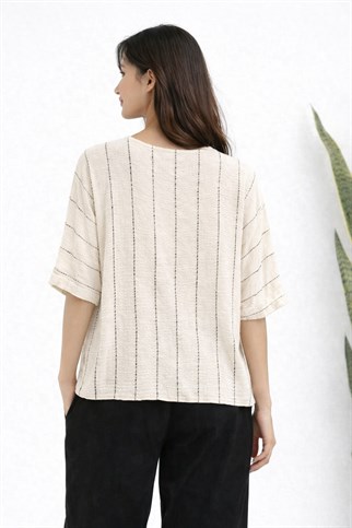Natural Striped Blouse