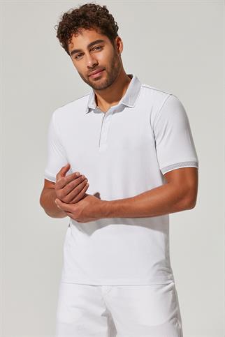 Polo Yaka Omuz Çizgili Erkek T-Shirt