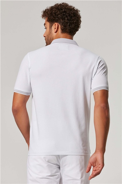 Polo Yaka Omuz Çizgili Erkek T-Shirt