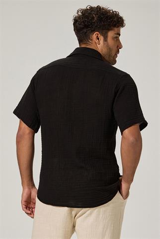 Short Sleeve Doubleface  Black Shirt
