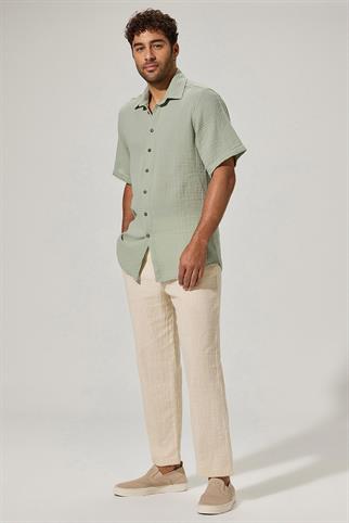 Short Sleeve Doubleface  Green Shirt