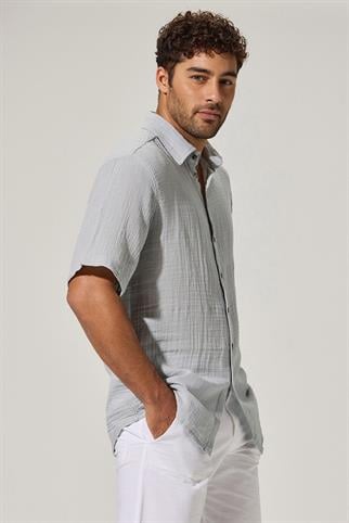 Short Sleeve Doubleface  Grey Shirt