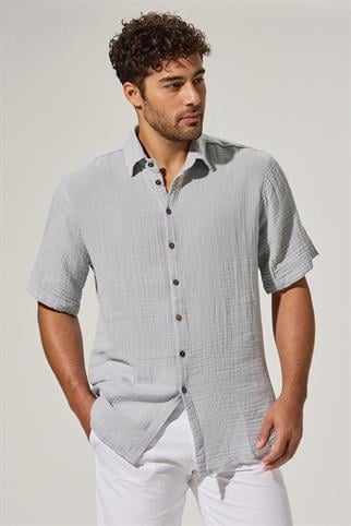 Short Sleeve Doubleface  Grey Shirt