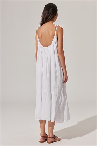 Sırtı Açık, Üzüm Salkımı Detaylı Elbise