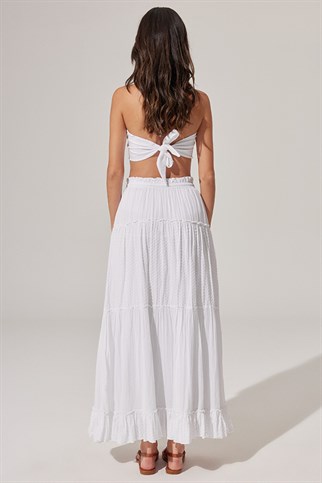 Uzun, Katlı, Boncuk Detaylı Etek