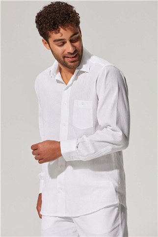 Uzun Kol Şile Bezi Erkek Gömlek