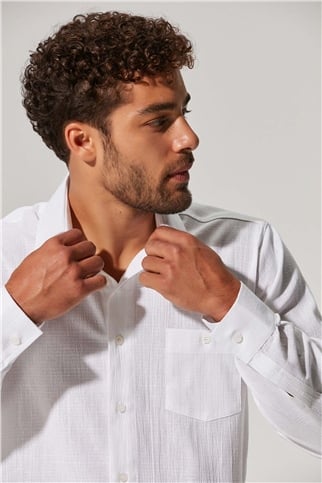 Uzun Kol Şile Bezi Erkek Gömlek