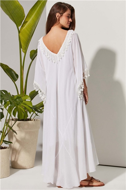 V Yaka Truvakar Bodrum Bezi  Elbise