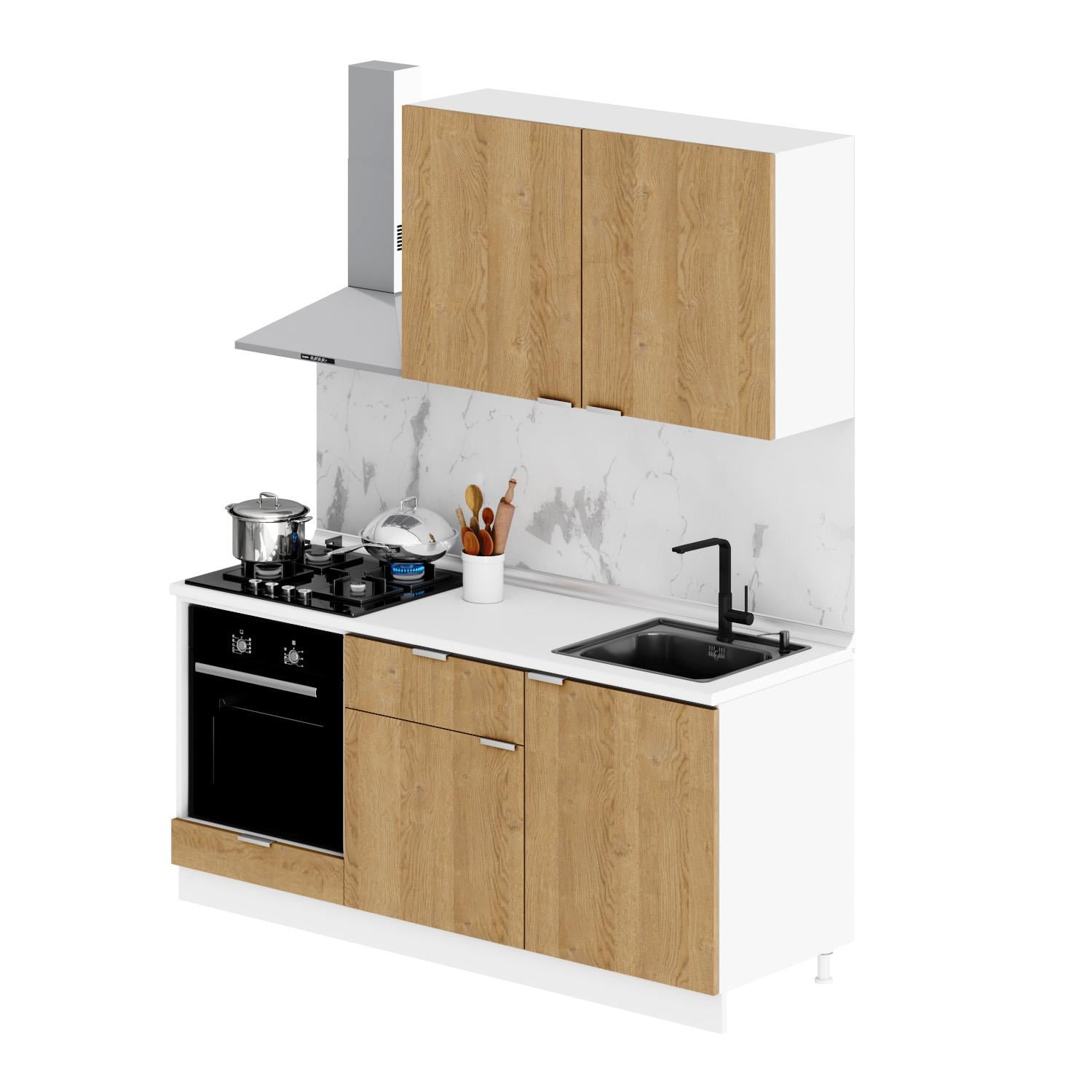 Dekorex Alba Serisi 180 Cm. Fırın Modüllü Hazır Mutfak AL-180DAV