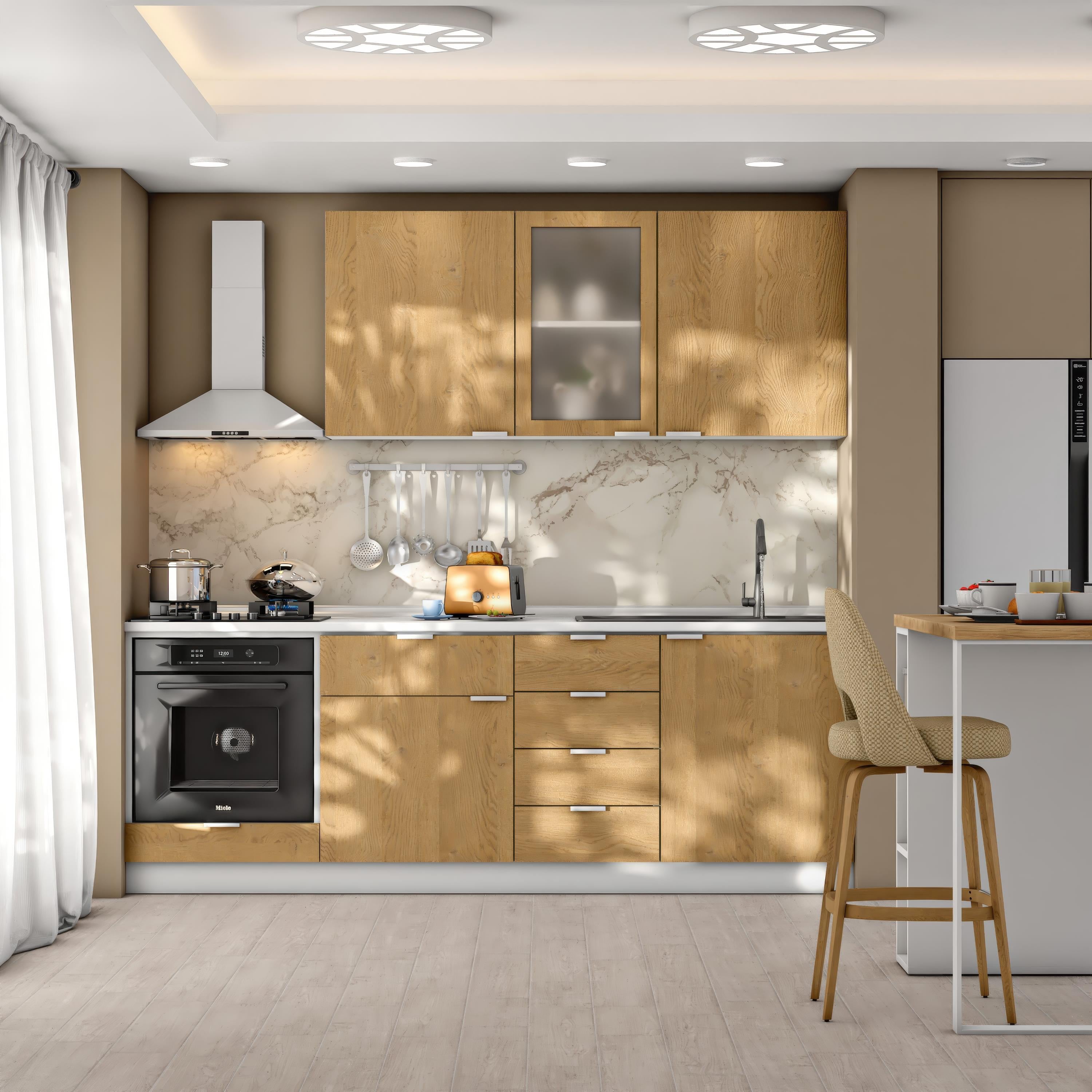 Dekorex Alba Serisi 225 Cm. Fırın Modüllü Hazır Mutfak Al-225dav