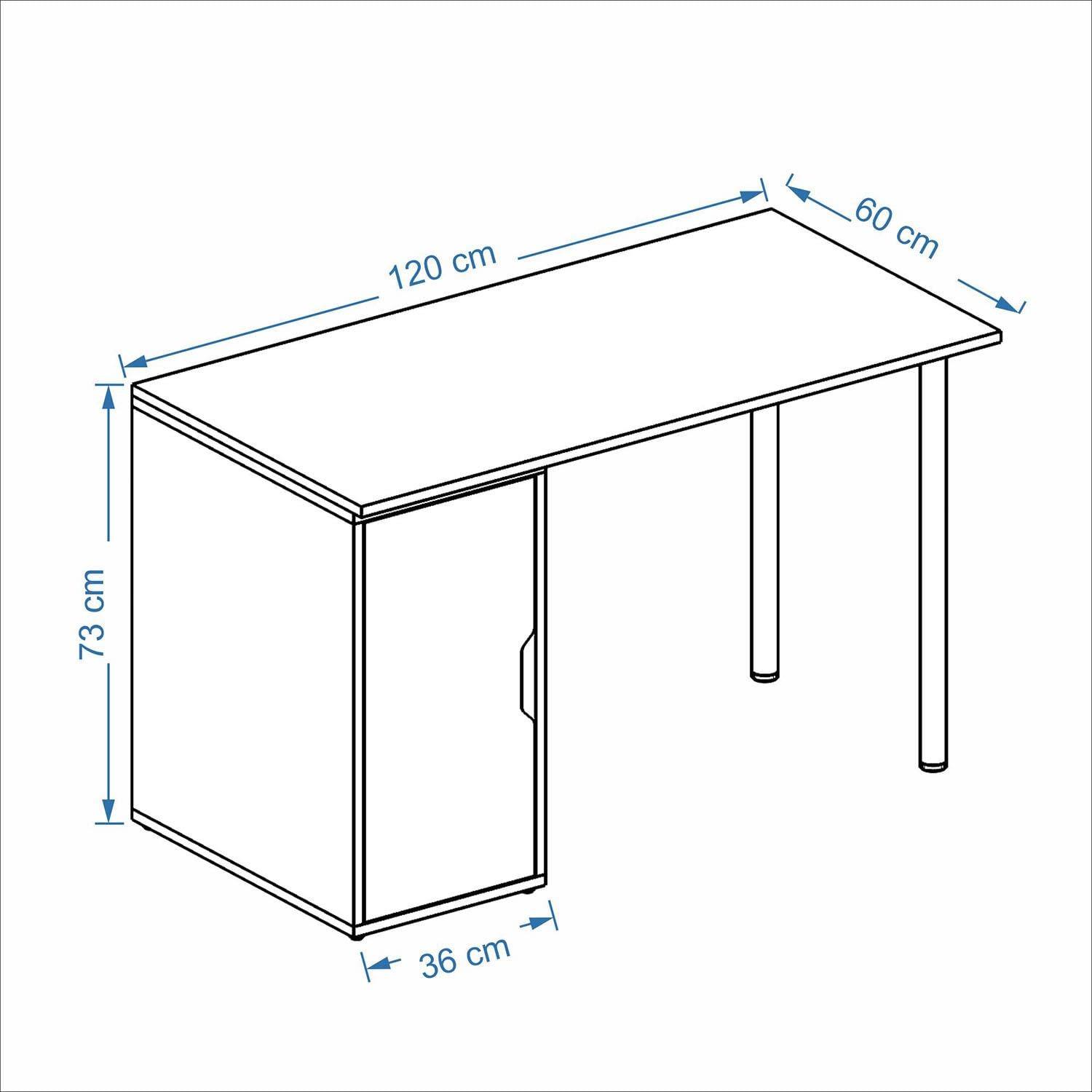 Dekorex CLM110-Meşe Kapaklı Kesonlu Çalışma Masası