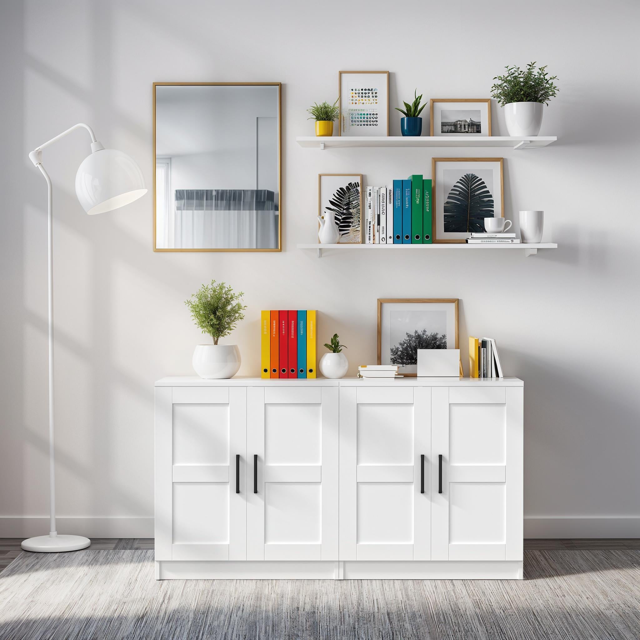 Dekorex DSD204-Beyaz 4 Kapaklı Dosya Dolabı