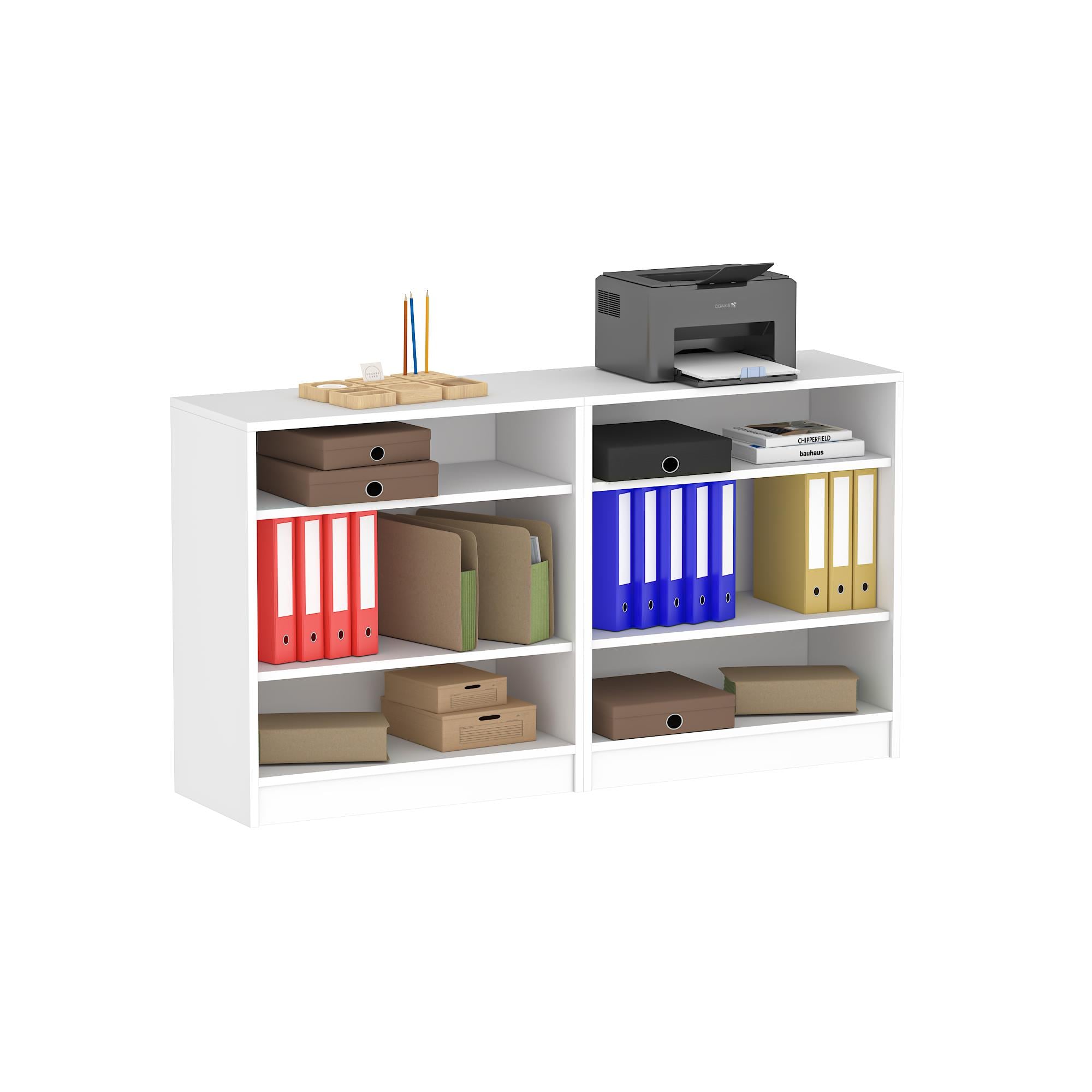 Dekorex DSD204K-Beyaz 4 Kapaklı Camlı Dosya Dolabı