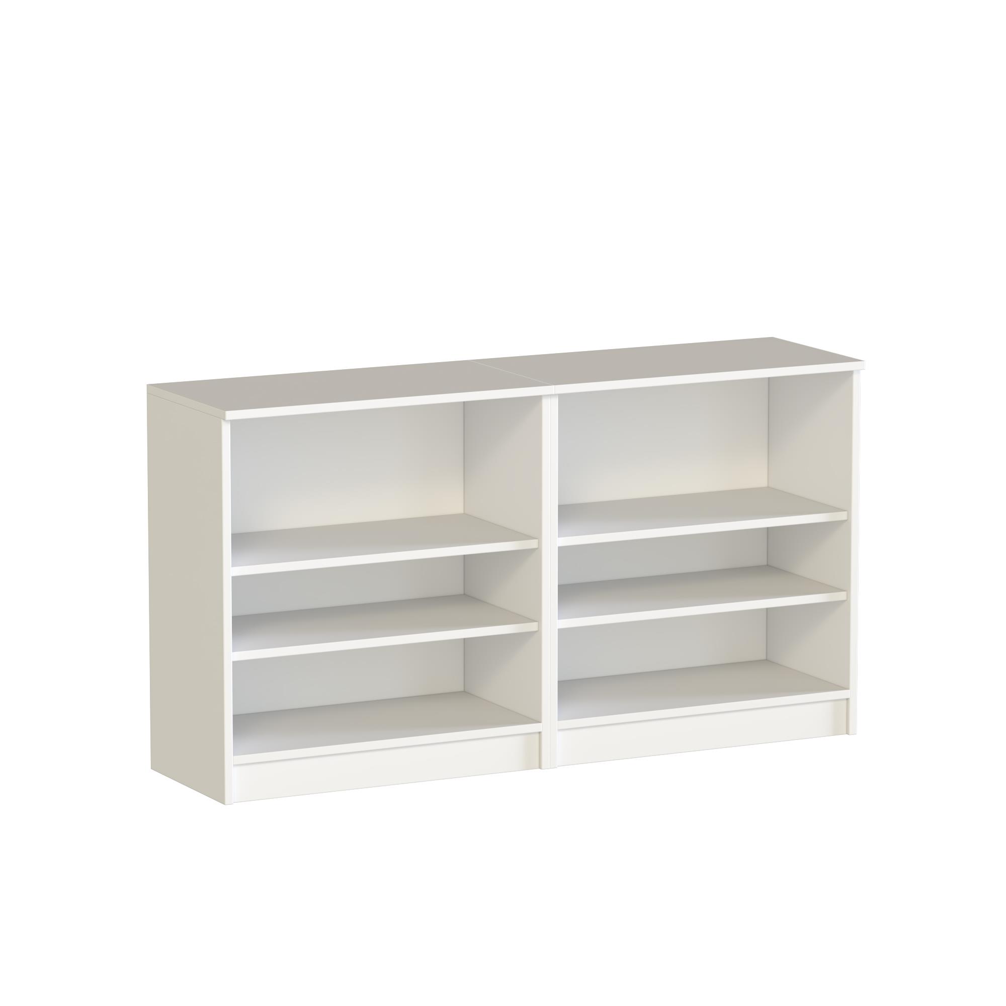 Dekorex KNS204-C-Beyaz 4 Kapaklı Camlı Konsol