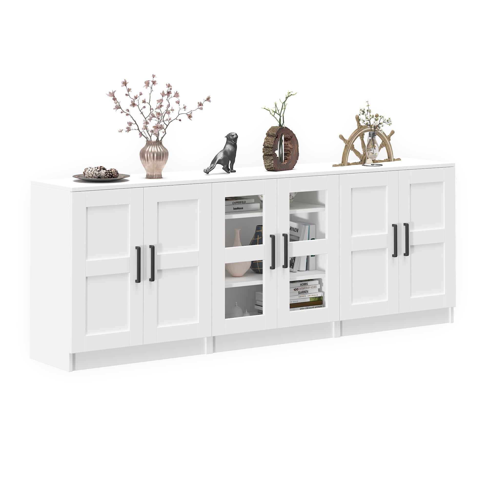 Dekorex KNS304-K-Beyaz 6 Kapaklı Konsol