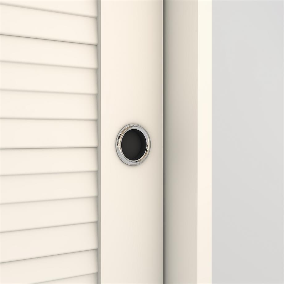 Dekorex SRG220-Beyaz Panjur Kapaklı Sürgülü Gardırop