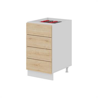 Alba Meşe Alt7 4 Çekmeceli Modül