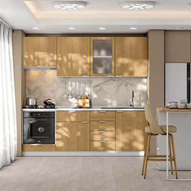 Dekorex Alba Serisi 225 Cm. Fırın Ve Aspiratör Modüllü Hazır Mutfak Al-225asp