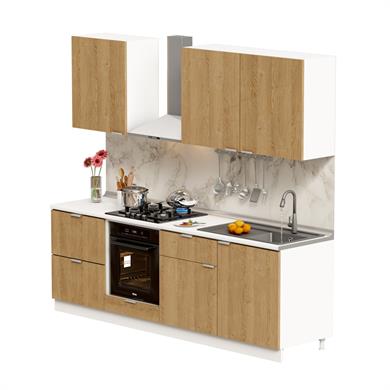 Dekorex Alba Serisi 240 Cm Fırın Ve Çekmece Modüllü Hazır Mutfak Al-240dav-c