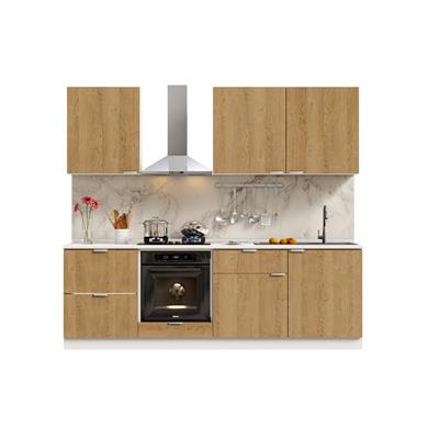 Dekorex Alba Serisi 240 Cm Fırın Ve Çekmece Modüllü Hazır Mutfak Al-240dav-c