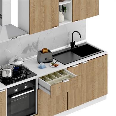 Dekorex Alba Serisi 270 Cm. Fırın Modüllü Hazır Mutfak Al-270dav