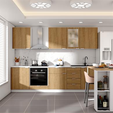 Dekorex Alba Serisi 285 Cm. Fırın Modüllü Hazır Mutfak Al-285dav