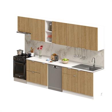Dekorex Alba Serisi 330 Cm Aspiratör Ve Çekmece Modüllü Hazır Mutfak Al-330asp-bc