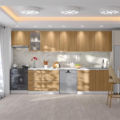 Dekorex Alba Serisi 345 Cm Aspiratör Ve Çekmece Modüllü Hazır Mutfak Al-345asp-bc
