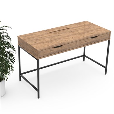 Dekorex CLM106-Ceviz Metal Ayaklı Çalışma Masası