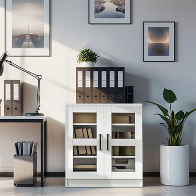Dekorex DSD104-C-Beyaz 2 Cam Kapaklı Dosya Dolabı