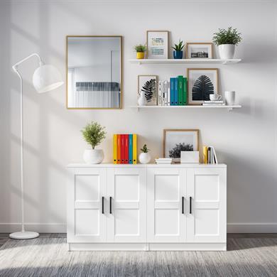 Dekorex DSD204-Beyaz 4 Kapaklı Dosya Dolabı